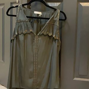 Adorable studded sleeveless blouse